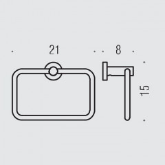 Colombo Plus Полотенцедержатель, кольцо, цвет: PVD графит матовый