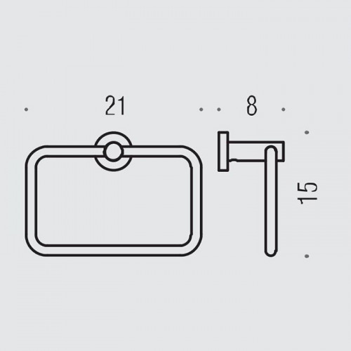 Colombo Plus Полотенцедержатель, кольцо, цвет: PVD графит матовый