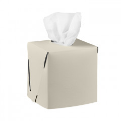 Colombo Adj Салфетница Kleenex, 12x12H12 см, цвет: панна котта/белый