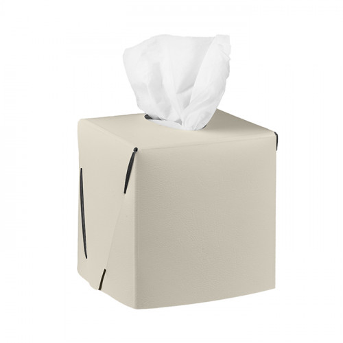 Colombo Adj Салфетница Kleenex, 12x12H12 см, цвет: панна котта/белый