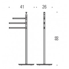 Colombo Planets Стойка 88 см, цвет: хром