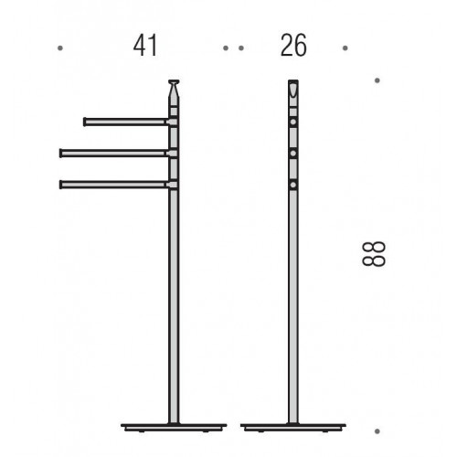 Colombo Planets Стойка 88 см, цвет: хром