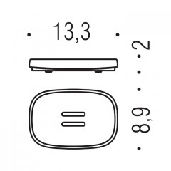 Сolombo Trenta Мыльница, настольная, цвет: PVD графит матовый
