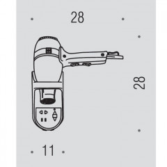Colombo Hotel Collection Фен настенный 1300W, цвет: черный