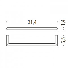 Colombo Mini Держатель полотенца 31,4*6,5cм, цвет: PVD золото матовое