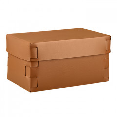 Colombo Adj Коробка Snob, 25x15H13,5 см, цвет: коньяк/бордо