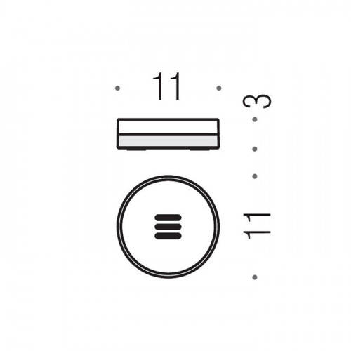 Colombo Mini Мыльница настольная, цвет: PVD нержавеющая сталь/матовое стекло