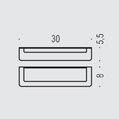 Colombo Over Полотенцедержатель 30 см, цвет: матовая сталь