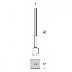 Colombo Lulu, Ёршик с ручкой для колбы, цвет: хром