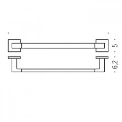 Colombo Basic Q Держатель полотенца 56см, цвет: хром