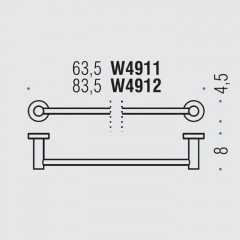 Colombo Plus Полотенцедержатель 63.5см, цвет: PVD нержавеющая сталь