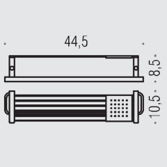 Colombo Time Полочка с полотенцедержателем 44.5 см, цвет: хром
