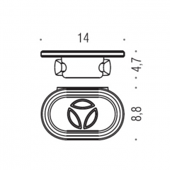 Colombo Road мыльница настенная, цвет: хром/матовое стекло
