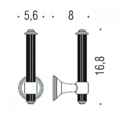 Colombo Hermitag Держатель для запасных рулонов, цвет: античная бронза