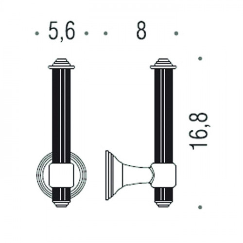 Colombo Hermitag Держатель для запасных рулонов, цвет: античная бронза