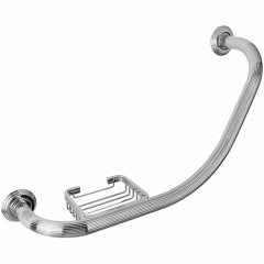 Colombo Hermitag Поручень для ванны с мыльницей, цвет: хром