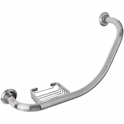 Colombo Hermitag Поручень для ванны с мыльницей, цвет: хром