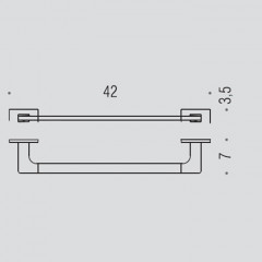 Colombo Look Полотенцедержатель 42см, цвет: белый матовый