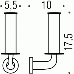Colombo Basic Держатель для туалетной бумаги вертикальный, цвет: хром