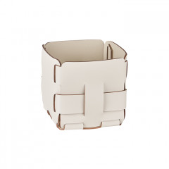 Colombo Adj Корзинка Mini Bottega, 12x12H13 см, цвет: белый/панна котта