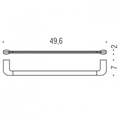 Colombo Trenta Полотенцедержатель 49,6см, цвет: чёрный матовый