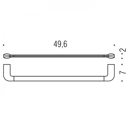 Colombo Trenta Полотенцедержатель 49,6см, цвет: чёрный матовый