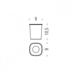 Colombo Alize Стакан, цвет: хром/матовое стекло