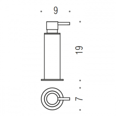 Colombo Mini Дозатор для жидкого мыла 150мл подвесной, цвет: черный матовый