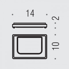 Colombo Look Мыльница, настольная, цвет: PVD Vintage Mat./матовое стекло