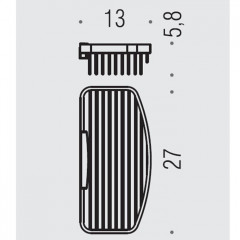 Colombo Angolari, полка металлическая 27*13*h5.8см, цвет: хром