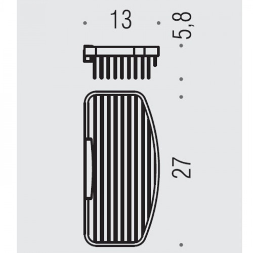 Colombo Angolari, полка металлическая 27*13*h5.8см, цвет: хром