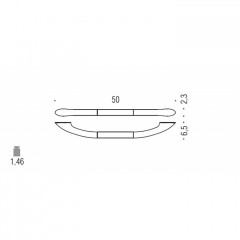 Colombo Units Поручень для ванны 50см., подвесной, цвет: хром