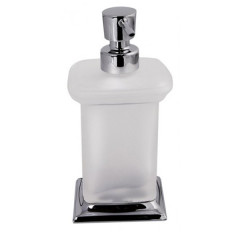 Colombo Portofino Дозатор для жидкого мыла, настольный, цвет: хром/матовое стекло