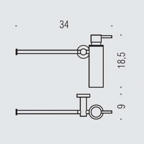 Colombo Plus Дозатор для жидкого мыла с полотенцедержателем, цвет: PVD Vintage Matt