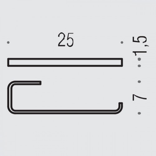 Colombo Time Полотенцедержатель 25 см, цвет: хром