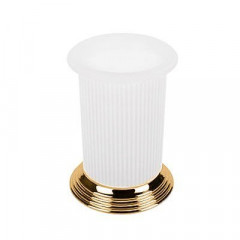 Colombo Hermitag Стакан настольный, цвет: PVD золото/матовое стекло