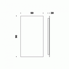Colombo Gallery Зеркало 90x50, Цвет: нержавеющая сталь