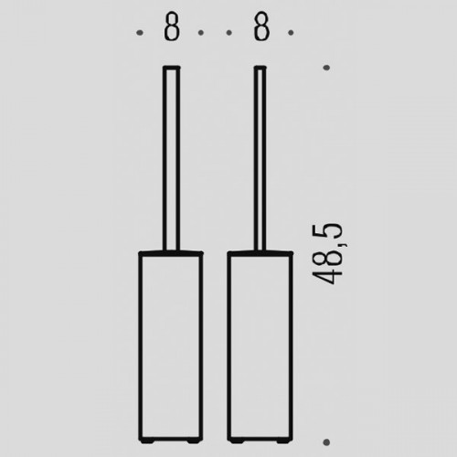 Colombo Look B1606 Ерш туалетный, напольный, цвет: хром
