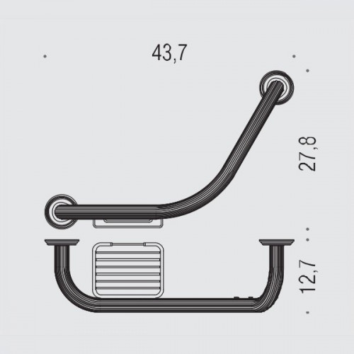 Colombo Hermitag Поручень для ванны с мыльницей, цвет: PVD золото