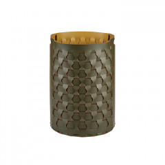 Colombo Adj Круглая корзина Dubai, D40H57 см, цвет: оливковый/горчичный