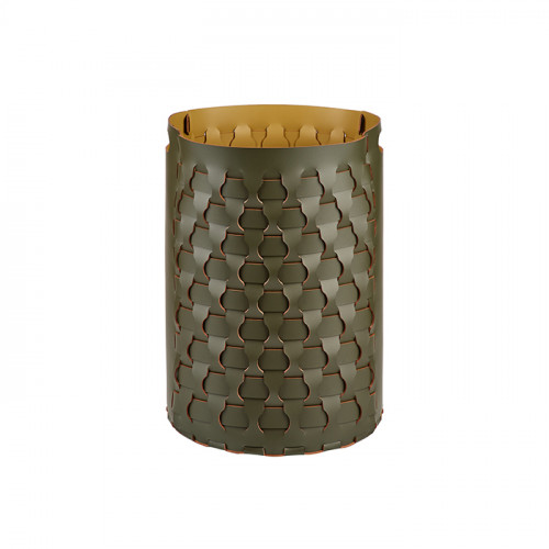 Colombo Adj Круглая корзина Dubai, D40H57 см, цвет: оливковый/горчичный