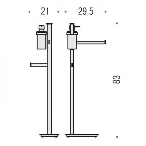 Colombo Units Стойка с аксессуарами, Dx, держатель для т/б., дозатор для мыла, цвет: хромДержатели т/б