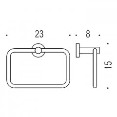 Colombo Plus Полотенцедержатель, кольцо, металлический, цвет: PVD нержавеющая сталь