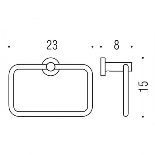 Colombo Plus Полотенцедержатель, кольцо, металлический, цвет: PVD нержавеющая сталь