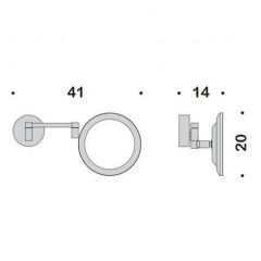 Colombo Complementi Зеркало косметическое, увеличение х3, цвет: хром