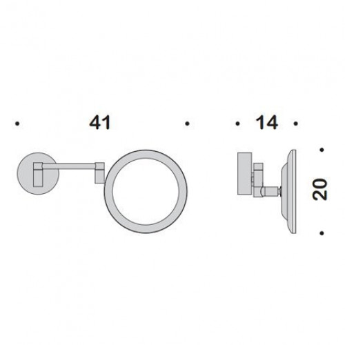 Colombo Complementi Зеркало косметическое, увеличение х3, цвет: хром