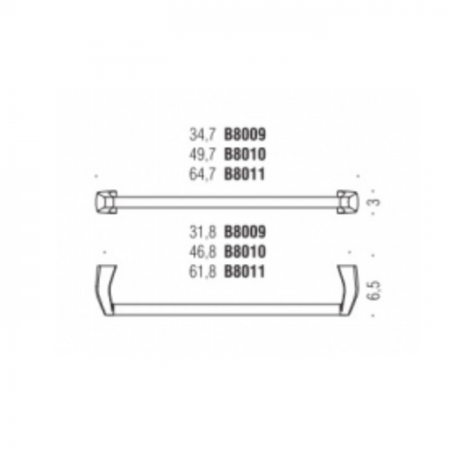 Colombo Road держатель для полотенца-49,7см, цвет: хром