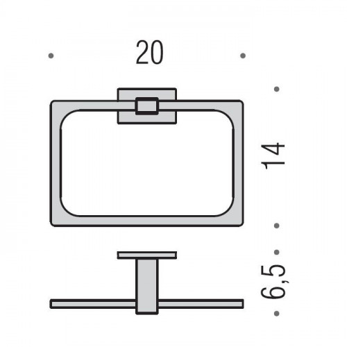 Colombo Look Полотенцедержатель-кольцо 20х14см., цвет: PVD Vintage Matt