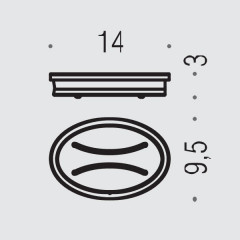 Colombo Land Мыльница настольная, цвет: хром/матовое стекло