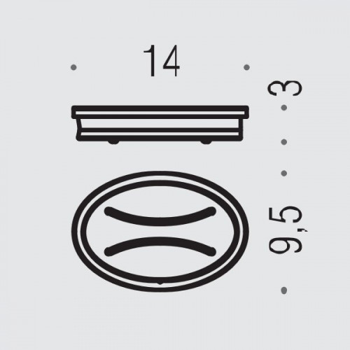 Colombo Land Мыльница настольная, цвет: хром/матовое стекло